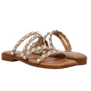 Steve Madden Skyler Pearl Sandals | Tan Size 7